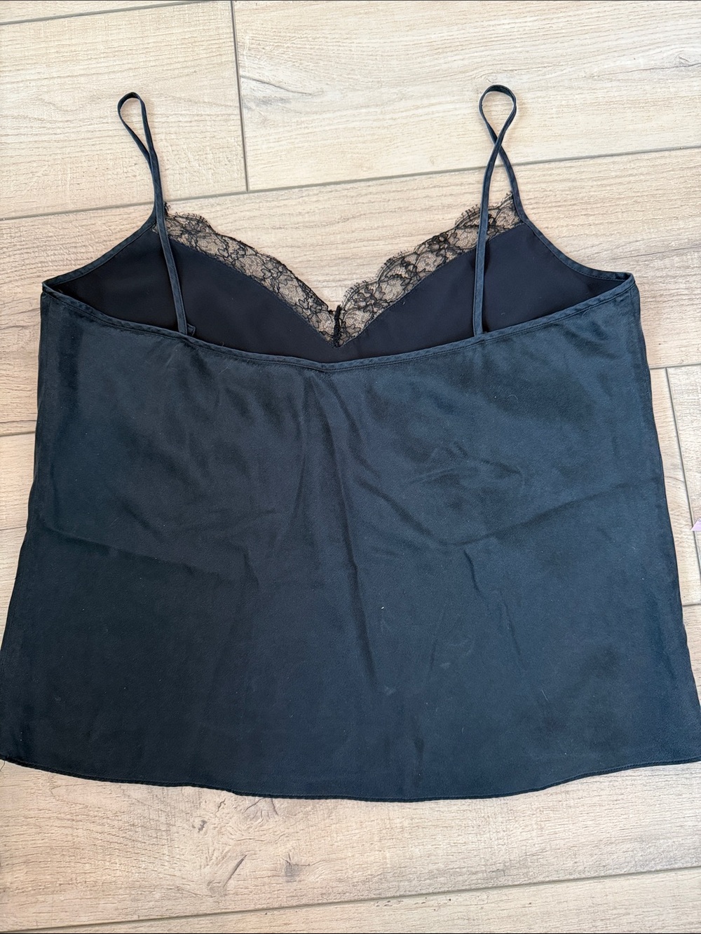 Ralph Lauren Black Silk-Blend Lace Trim Camisole - Picture 5 of 5